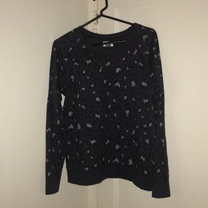 Old Navy grey leopard print sweatshirt
